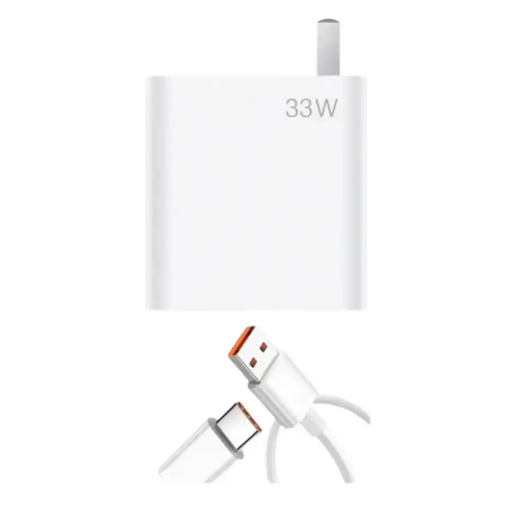 Cargador Redmi Xiaomi 33w 2 En 1 Incluye Cable Y Cubo