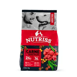 Nutriss Alimento Para Perro Adulto Sabor Carne Y Vegetales-20 Kg