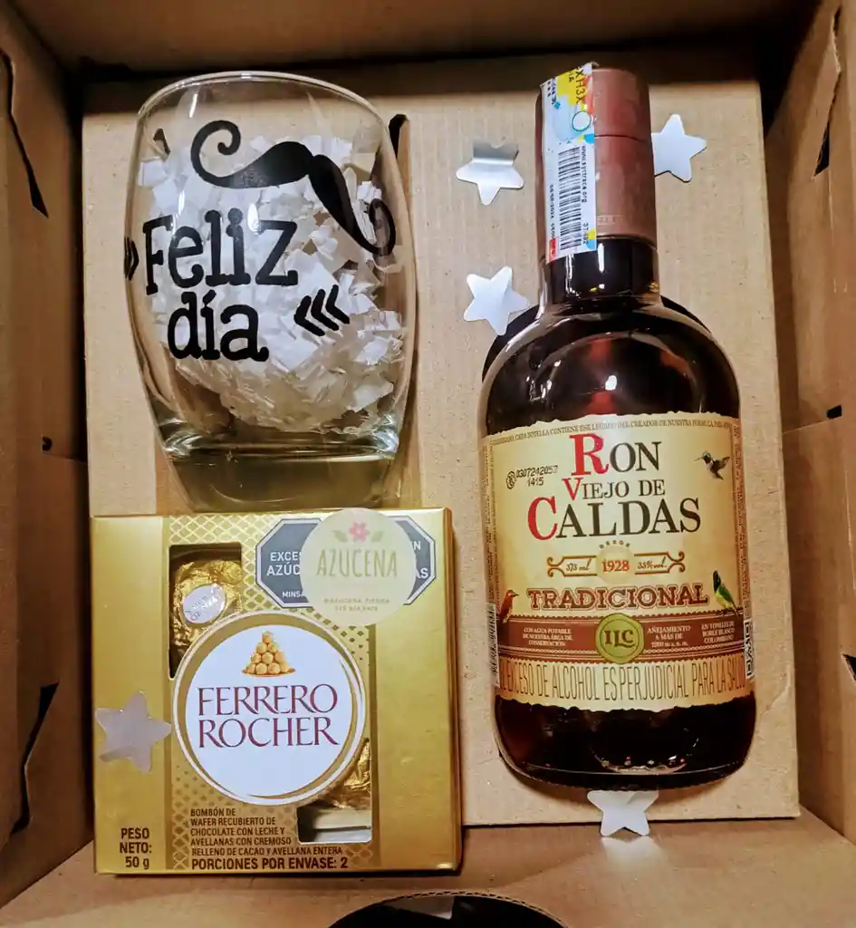 Feliz Día Del Padre Caja Ron Con Amor