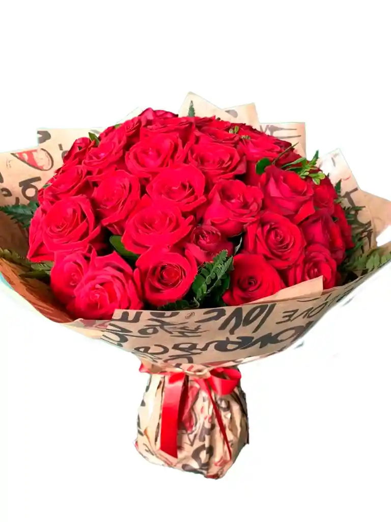 Bouquet De 25 Rosas Rojas