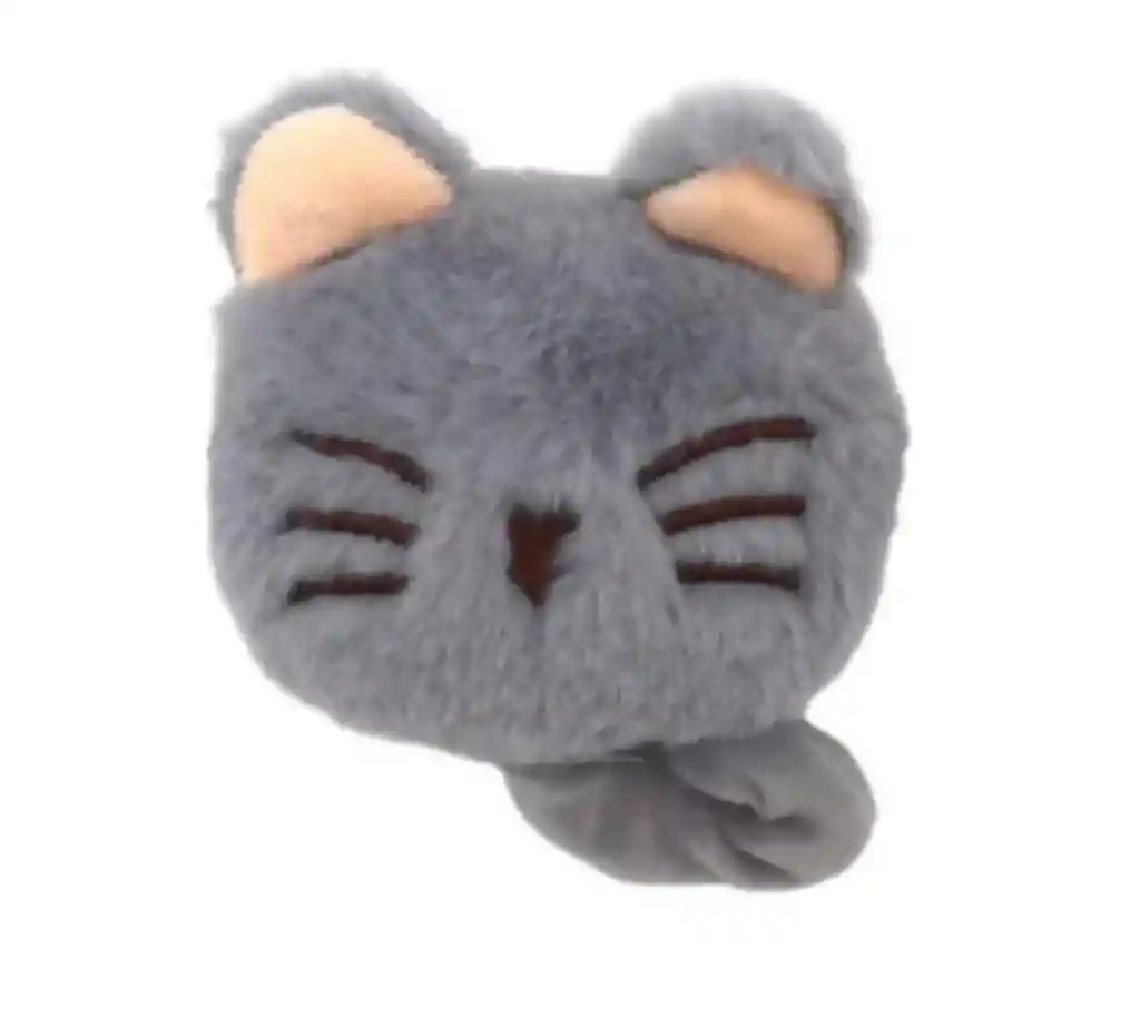 Regalo Juguete Peluche Cara De Gato Gris