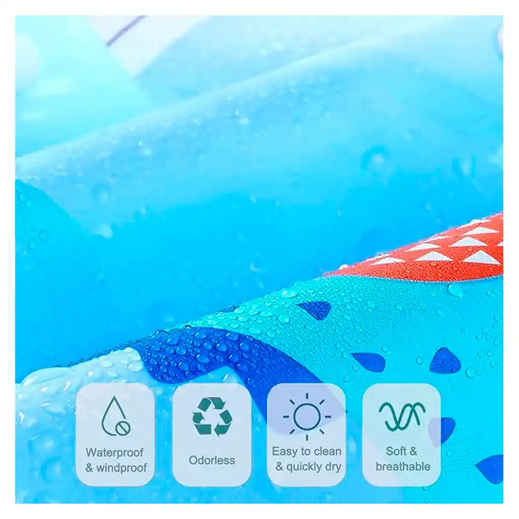 Capa Lluvia Niños Diseños Visera Impermeable Expansor Morral Tiburon