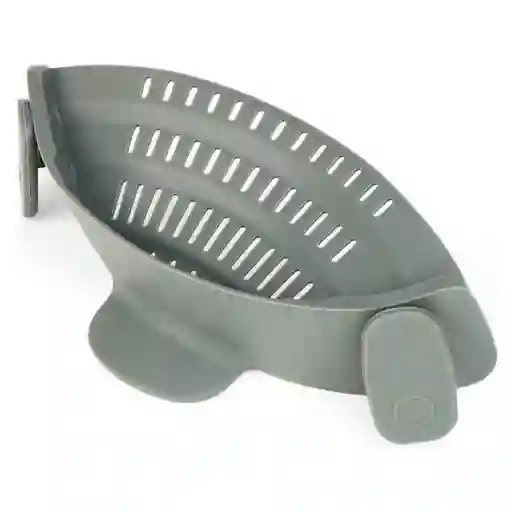 Colador Silicona Lavar Alimentos Cocina Ollas Universal Clip Gris