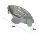 Colador Silicona Lavar Alimentos Cocina Ollas Universal Clip Gris