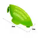 Colador Silicona Lavar Alimentos Cocina Ollas Universal Clip Verde