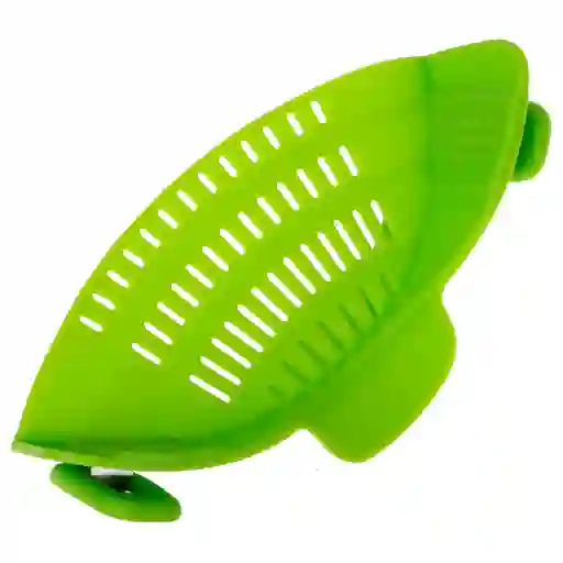 Colador Silicona Lavar Alimentos Cocina Ollas Universal Clip Verde