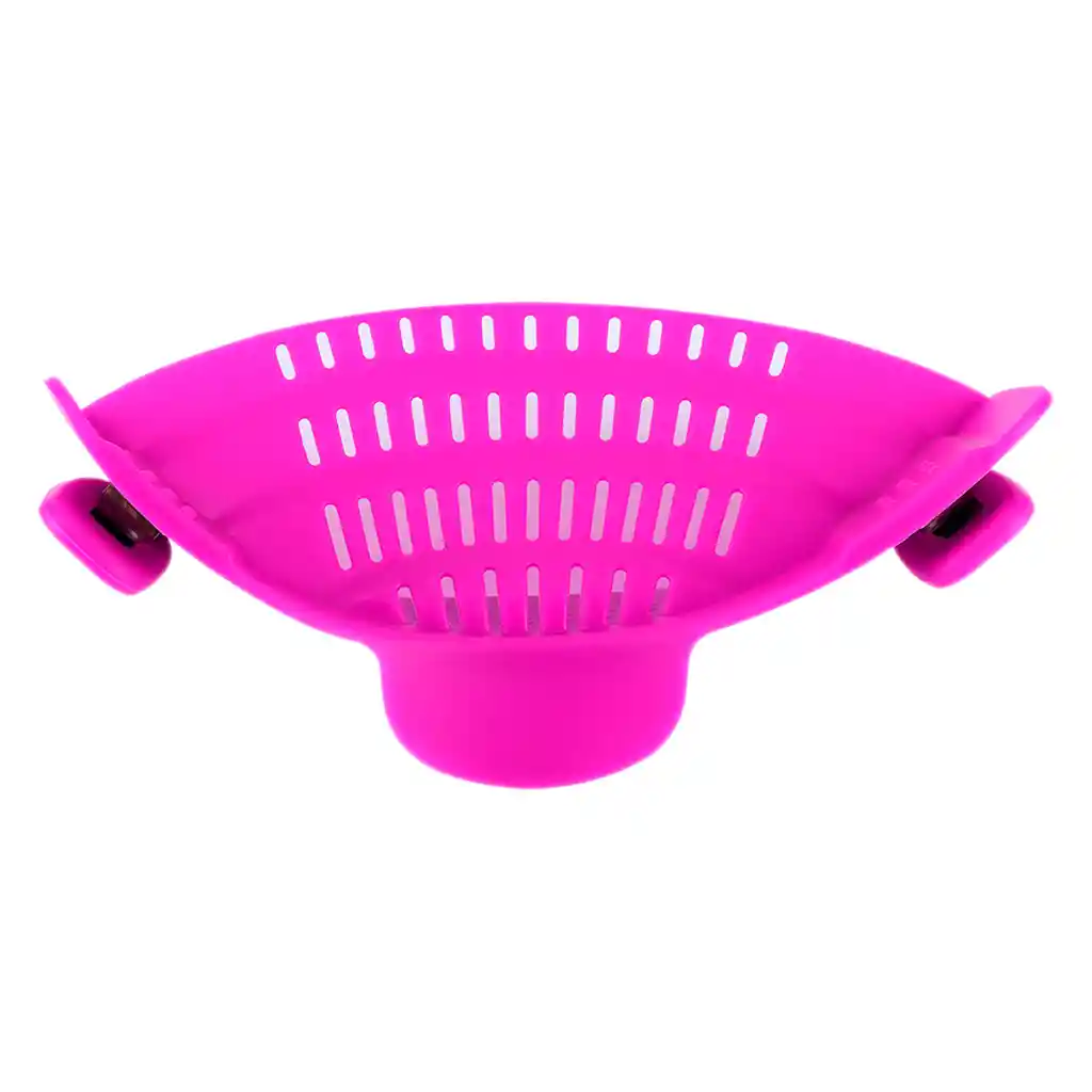 Colador Silicona Lavar Alimentos Cocina Ollas Universal Clip Morado