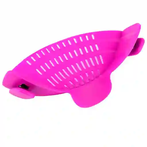 Colador Silicona Lavar Alimentos Cocina Ollas Universal Clip Morado