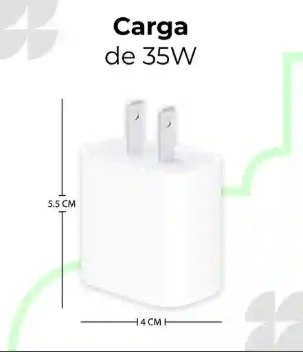 Cubo Cargador Puerto Tipo C Carga Rapida 35w - Iphone-android-tablet Etc