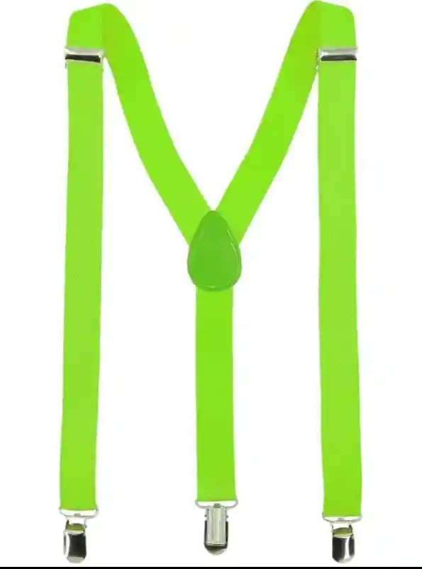 Tirantas Correa Color Verde Neon Graduable Halloween Disfraz