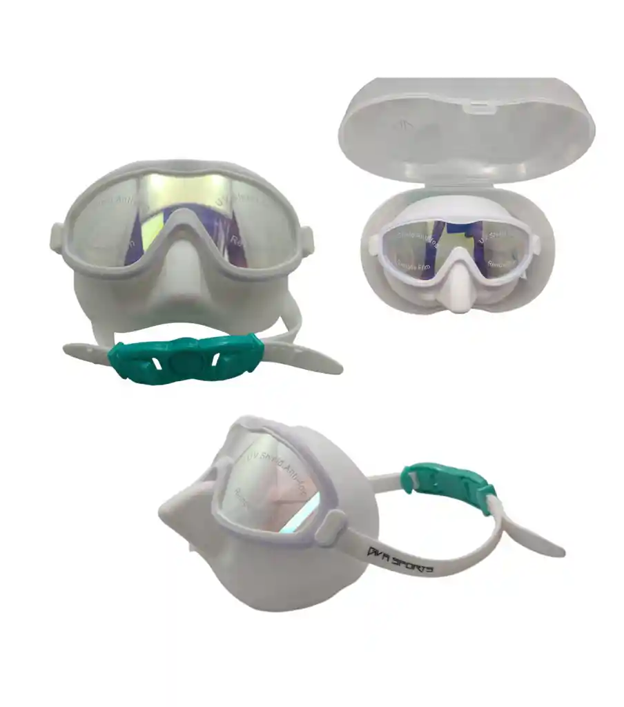 Gafas De Natación/ Tipo Careta Uv Shield Antifog-101894/ Blanco