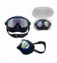 Gafas De Natación/ Tipo Careta Uv Shield Antifog-101894/ Negro - Azul Rey