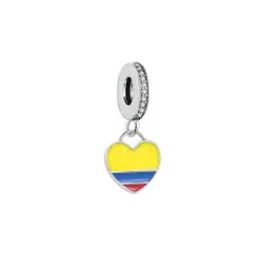 Charm Dije Colombia Para Pulsera O Cadena En Plata 925