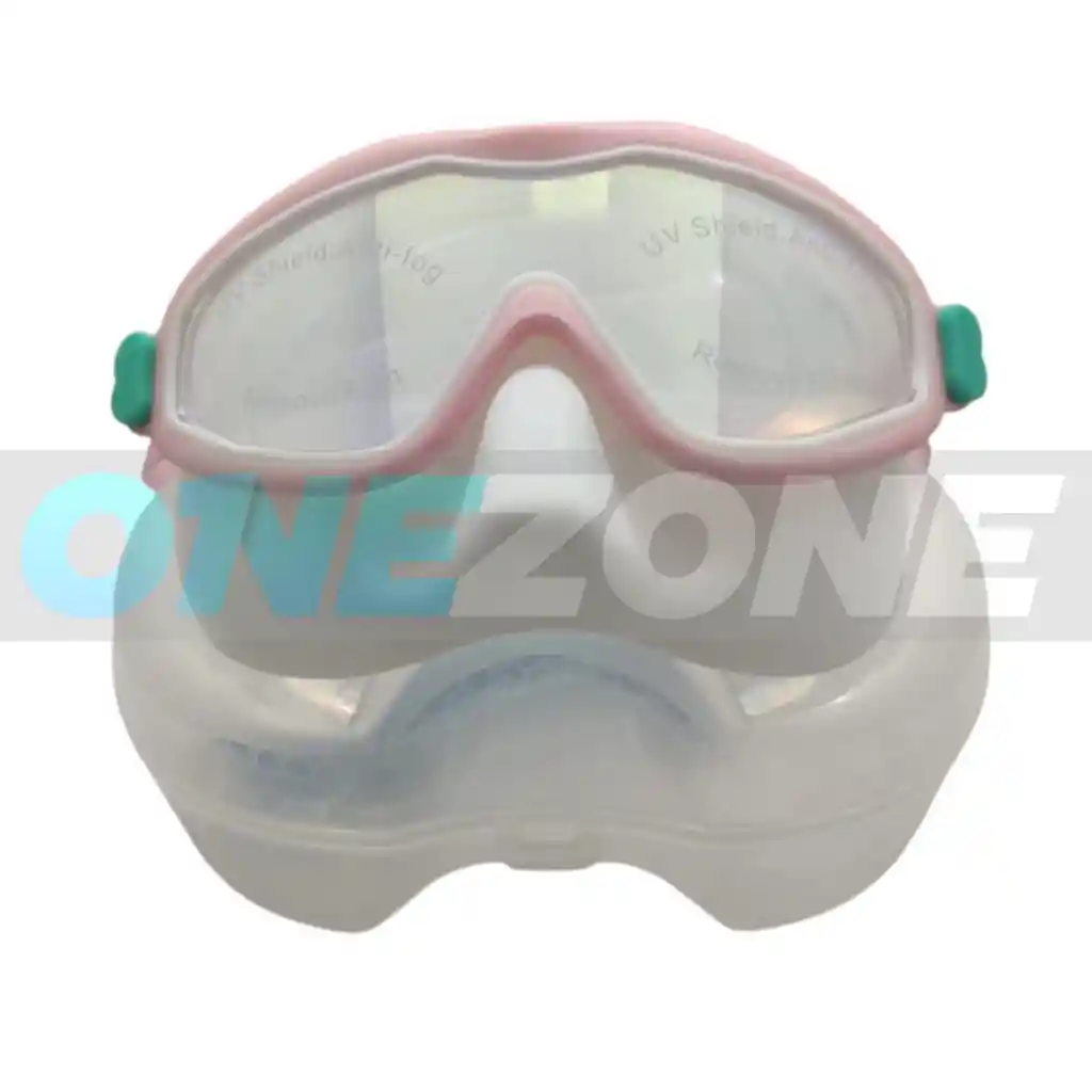 Gafas De Natación/ Tipo Careta Uv Shield Antifog-101894/ Blanco - Rosado