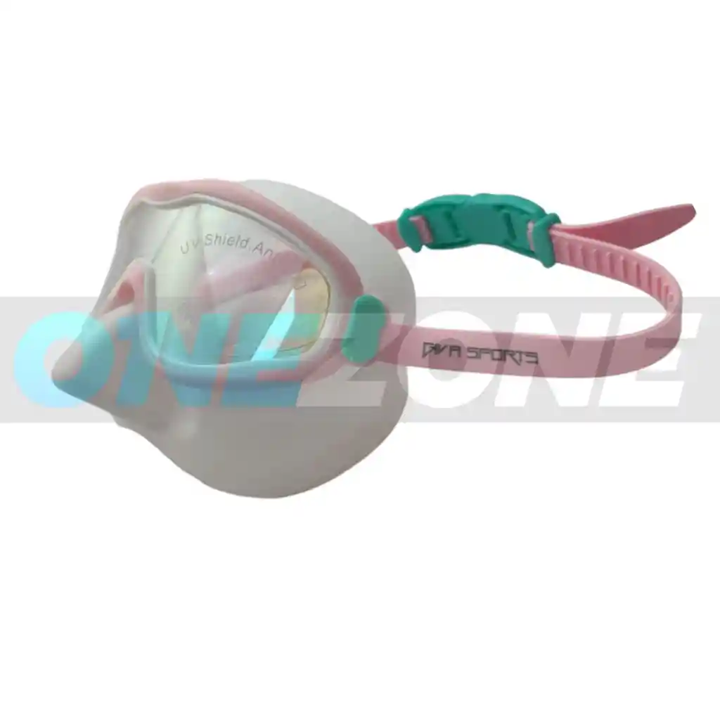 Gafas De Natación/ Tipo Careta Uv Shield Antifog-101894/ Blanco - Rosado