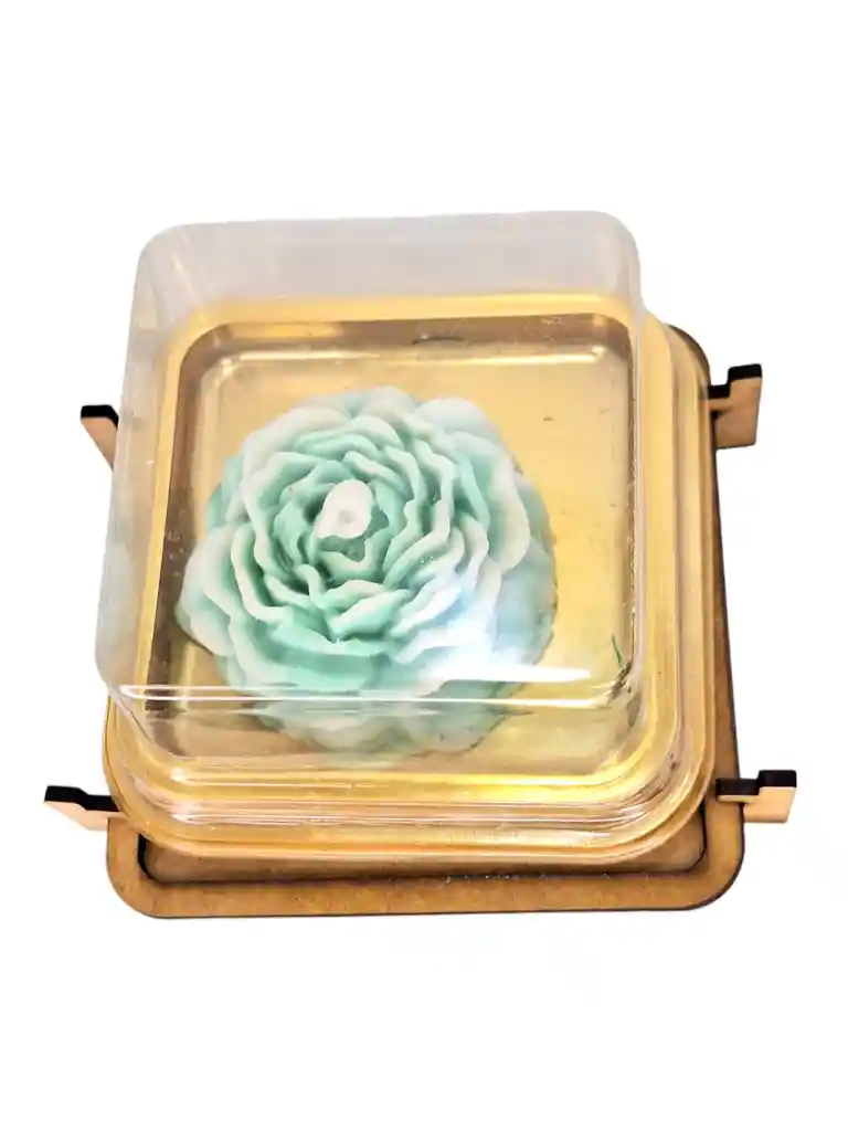 Vela Aromática De Rosa En Cúpula