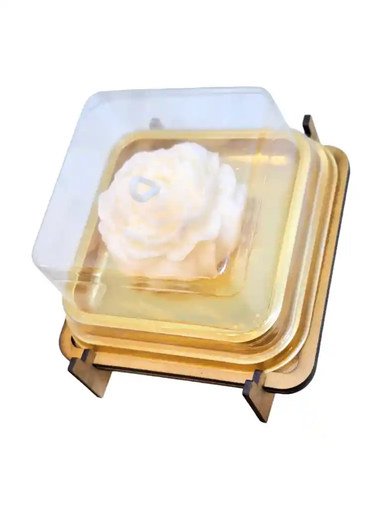 Vela Aromática De Rosa En Cúpula