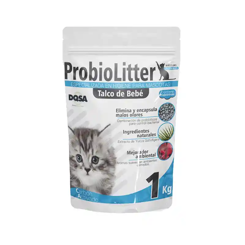 Arena Probiolitter Talco Bebé 1 Kg