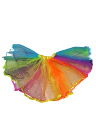 Tutu Multicolor Con Brillantes Para Niña Halloween Disfraz