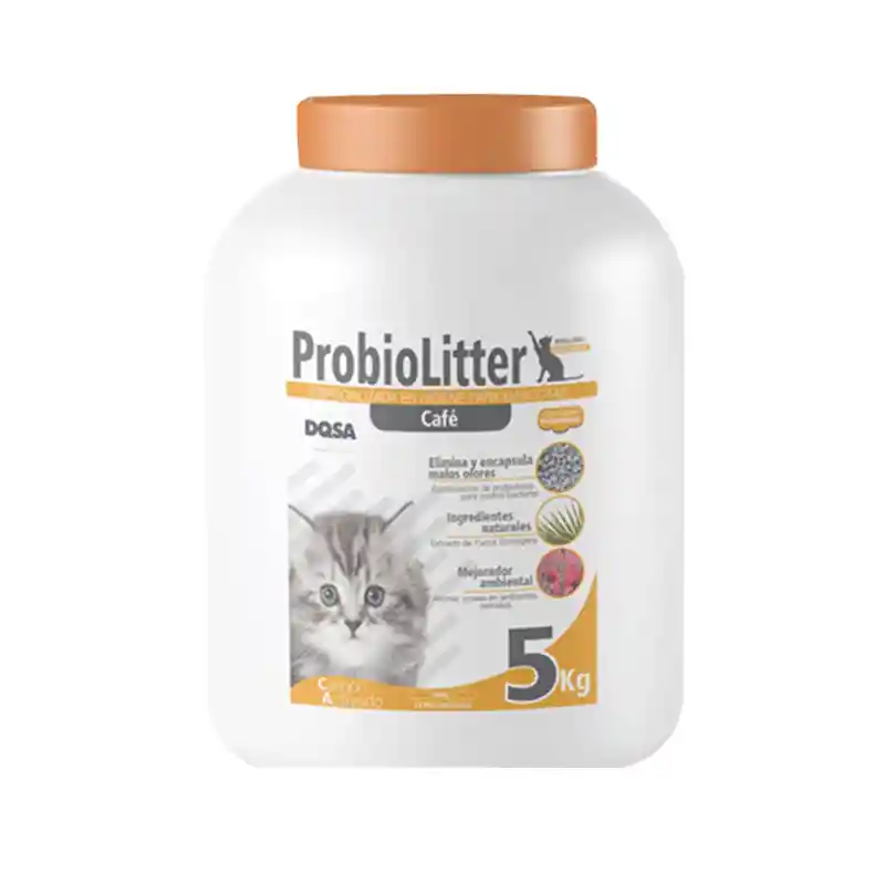 Arena Recipiente Probiolitter Cafe 5,5 Kg