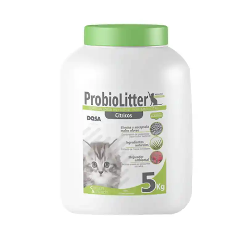 Arena Recipiente Probiolitter Citrico 5,5 Kg