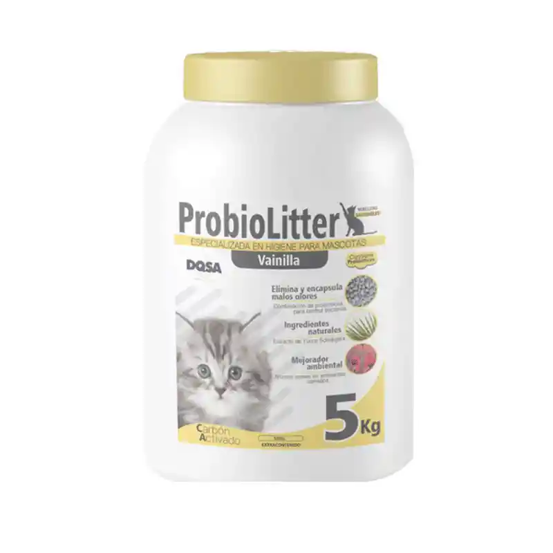 Arena Recipiente Probiolitter Vainilla 5,5 Kg