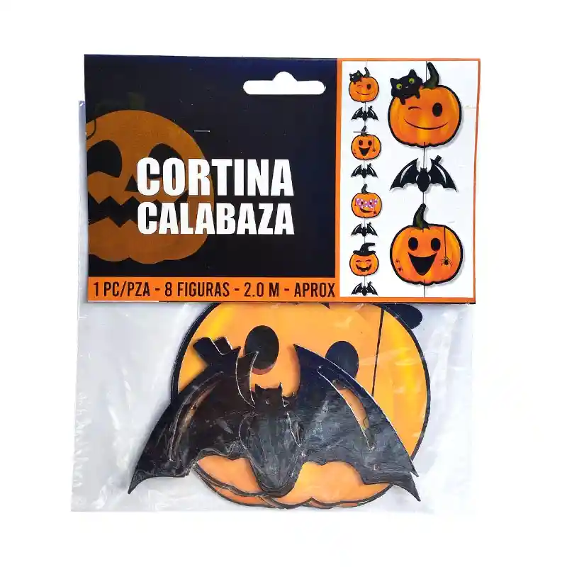 Cortina Vertical Calabaza Halloween
