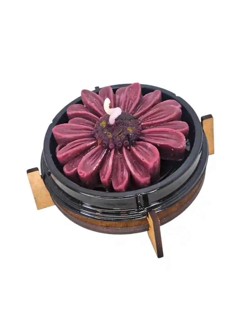 Vela Aromática En Forma De Flor Con Cúpula
