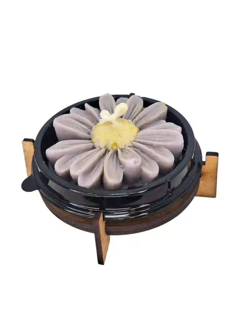 Vela Aromática En Forma De Flor Con Cúpula