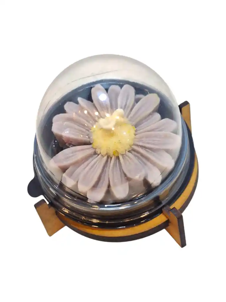 Vela Aromática En Forma De Flor Con Cúpula