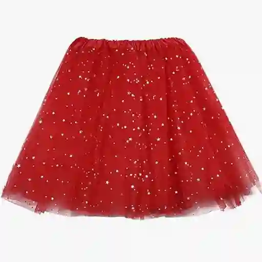 Tutu Rojo Con Brillantes Para Adulto Halloween Disfraz