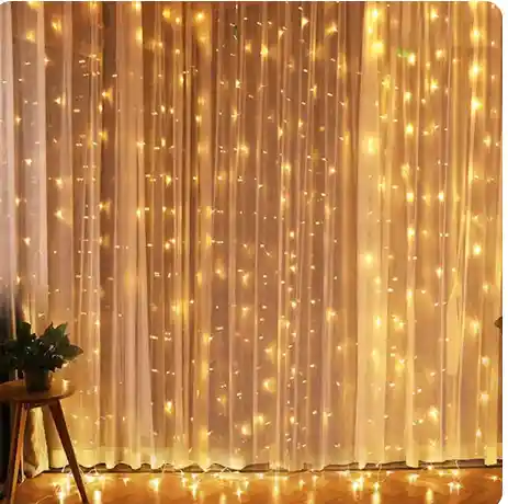 Cortina De Luces Vintage 3x3m . Alambre Microled 300leds