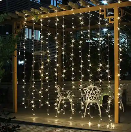 Cortina De Luces Vintage 3x3m . Alambre Microled 300leds
