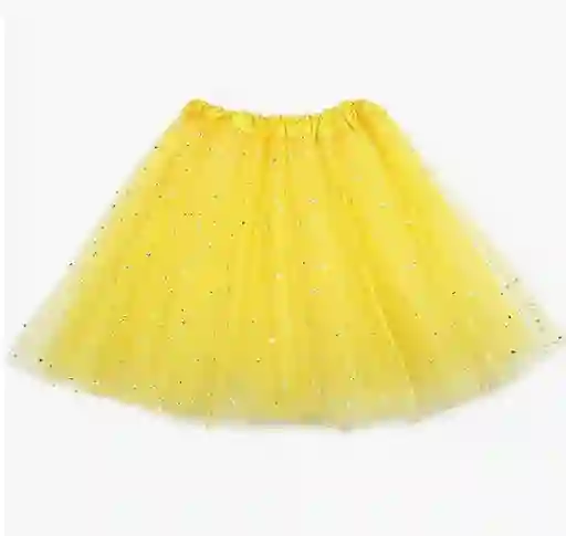 Tutu Amarillo Con Brillantes Para Adulto Halloween Disfraz