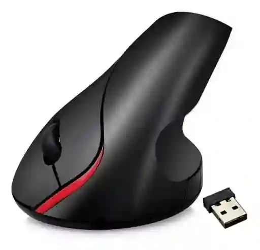 Mouse Vertical Inalámbrico Recargable Weibo Wb-881 Negro