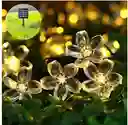 Guirnalda Con Panel Solar Flores Led Recargable 30 Luces 5m