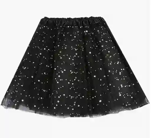 Tutu Negro Con Brillantes Para Adulto Halloween Disfraz