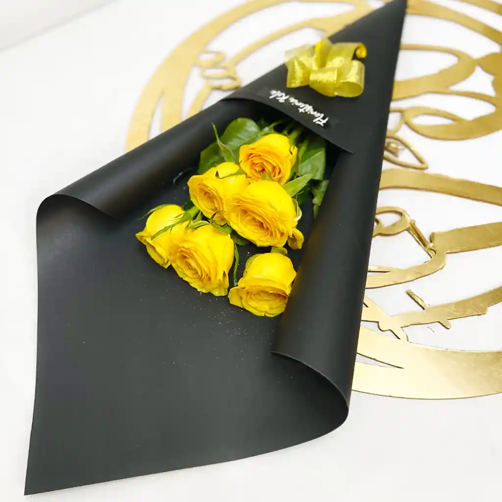 Bouquet Je T'aime Amarillo 6 Rosas