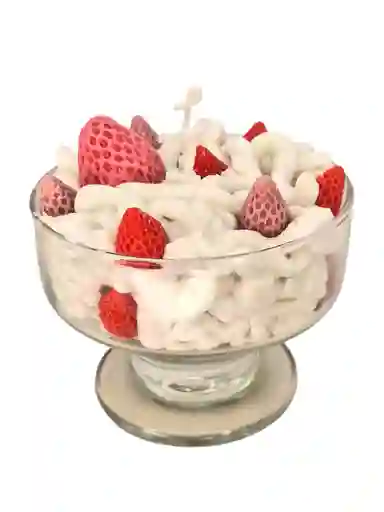 Vela Aromática Copa De Helado Con Fresas