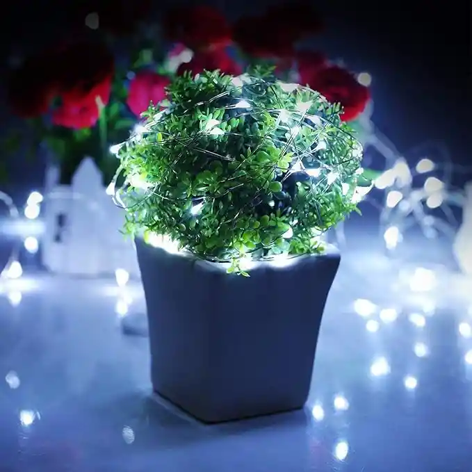 Alambre De Luz Led Con Panel Solar Impermeable 50m 300 Luces