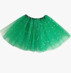 Tutu Verde Oscuro Con Brillantes Para Adulto Halloween Disfraz