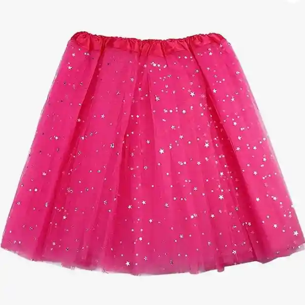 Tutu Fucsia Con Brillantes Para Adulto Halloween Disfraz