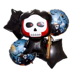 Buquet Globos De La Muerte Halloween X5