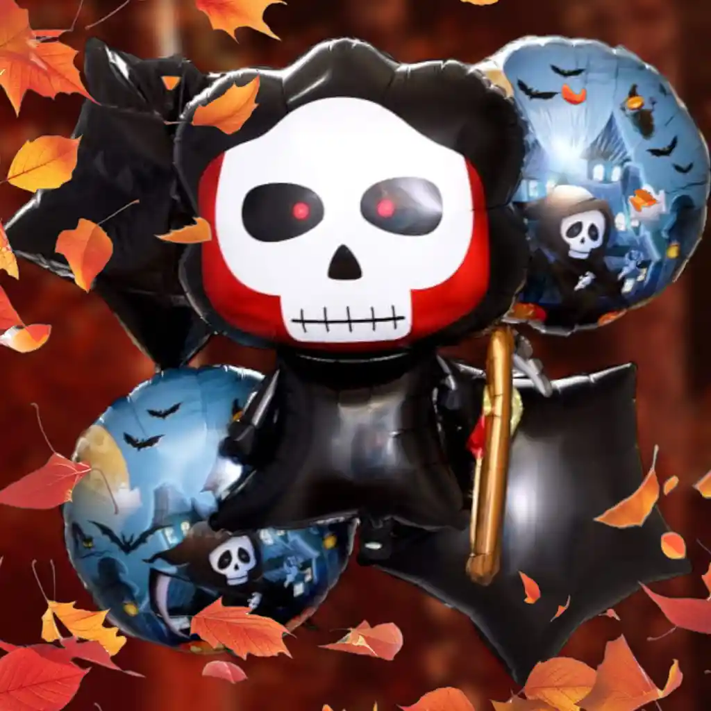 Globos De La Muerte Para Halloween X5