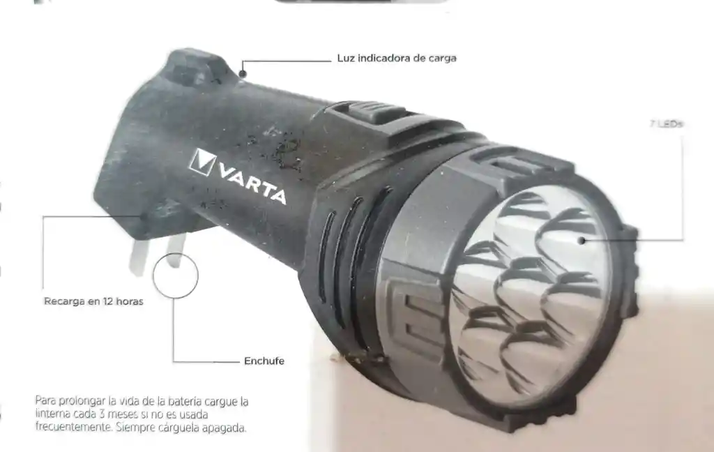 Linterna Recargable 7 Led Varta