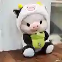 Peluche Cerdito Con Pijama De Vaquita