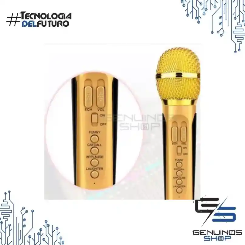 Parlante Bluetooth Karaoke Doble Micrófono Inalámbrico Usb