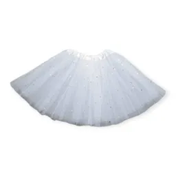 Tutu Blanco Con Brillantes Para Niña Halloween Disfraz