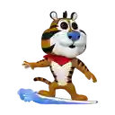 Tony The Tiger Surfing