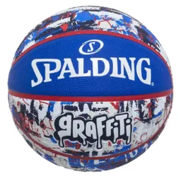 Balón De Baloncesto Spalding Graffiti, Color Azul Y Blanco